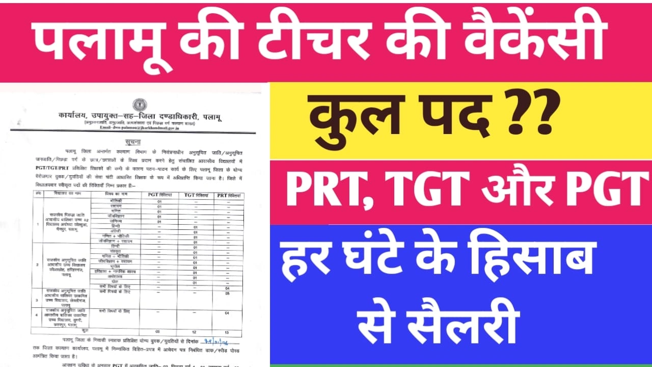 Palamu Teacher Recruitment 2026
