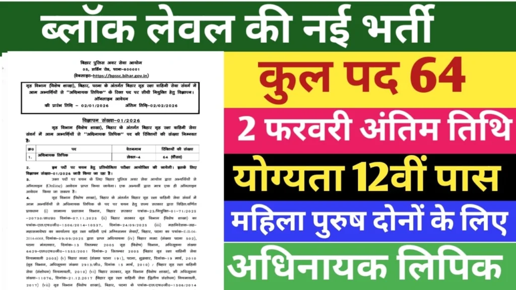 Bihar Havaldar clerk Bharti 2026