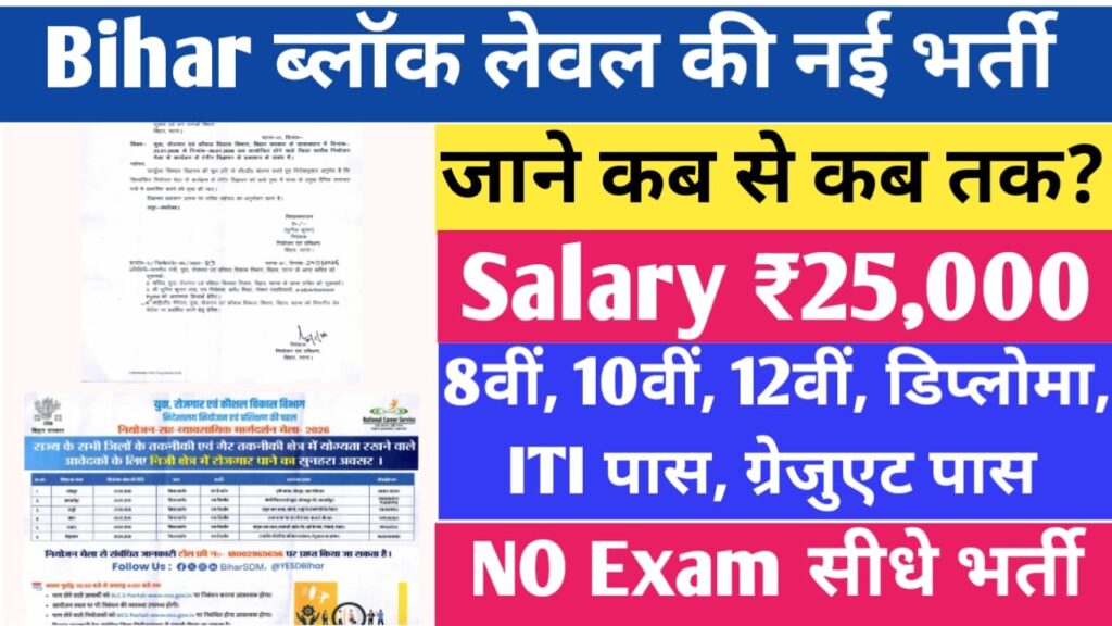 Bihar Mega job Fair 2026