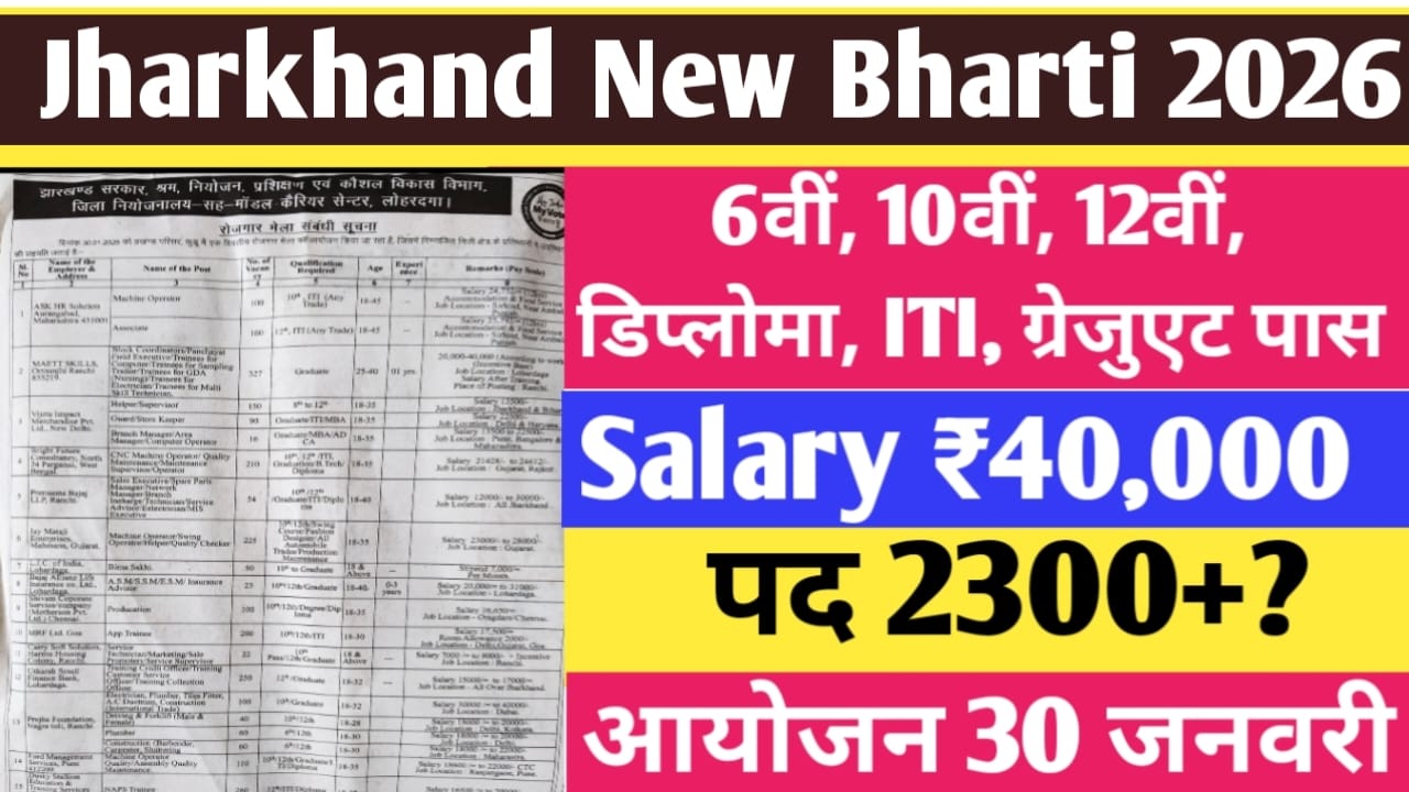 Jharkhand Rojgar Mela Lohardaga 2026