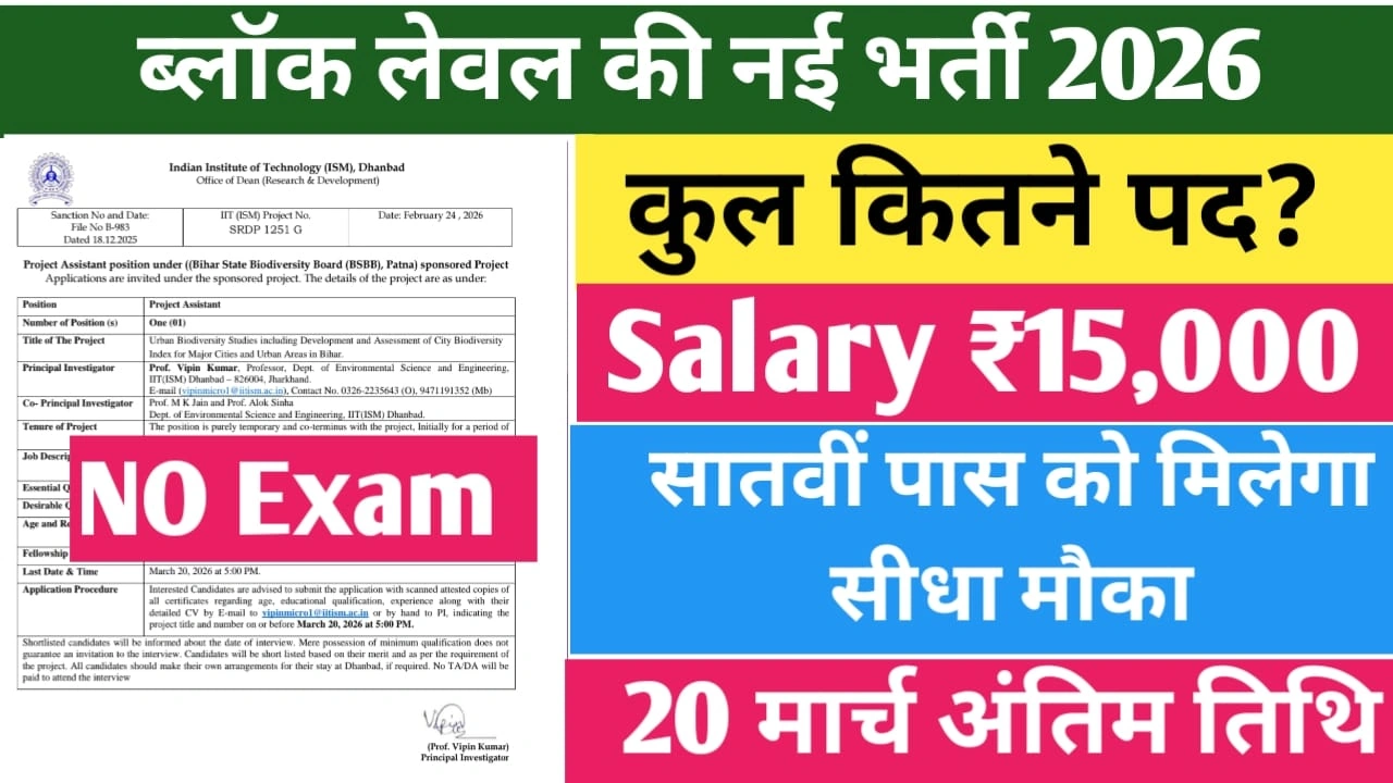 IIT ISM Dhanbad Bharti 2026